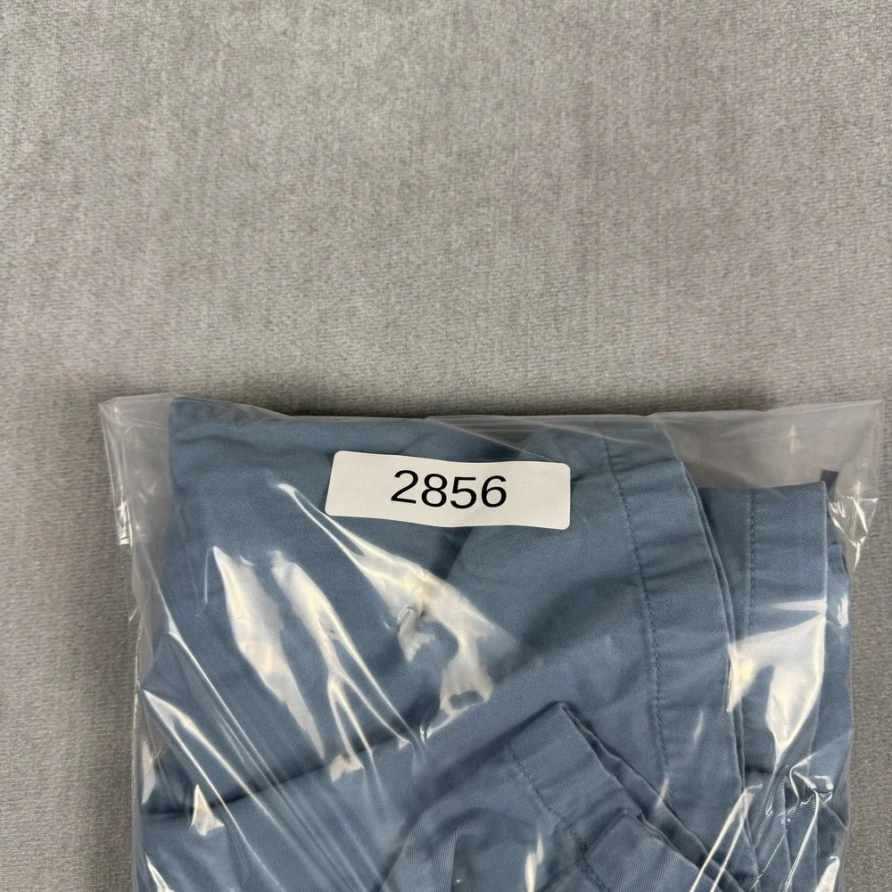 Geoffrey Beene Chino Classic Fit Mid Rise Twill Shorts Mens 38 Blue Cotton
